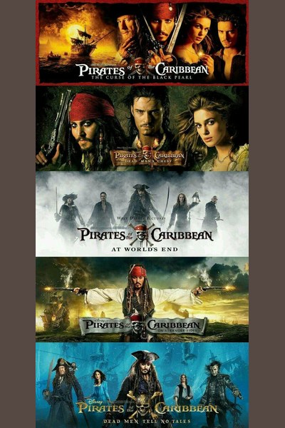 Pirates of the Caribbean series (2003 to 2017) poster