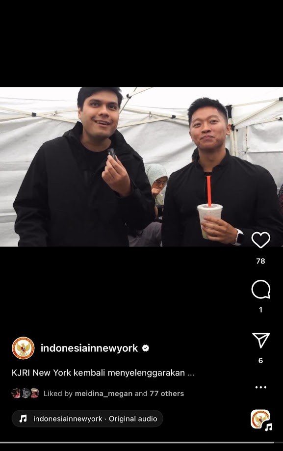 Instagram post from the Indonesian Consulate in New York featuring us at one of their events